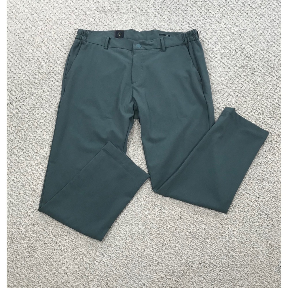 Rare Rabbit Travel-1 Mens Pants Size 34 Dark Teal Green Performance Stretch